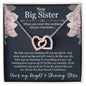 Interlocking Hearts Necklace For Sister (Yellow & White Gold Variants)