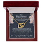 Interlocking Hearts Necklace For Sister (Yellow & White Gold Variants)