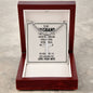 Artisan Cross Necklace on Cuban Chain For Husband w/ MC