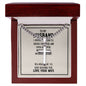 Artisan Cross Necklace on Cuban Chain For Husband w/ MC